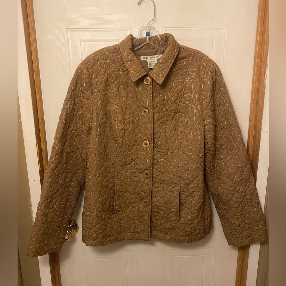 Quilted Embroidered Metallic Jacket